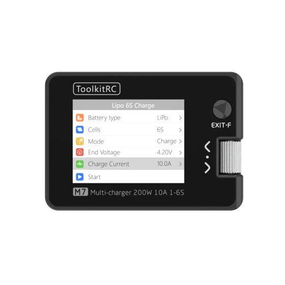 Venta al por mayor ToolkitRC M7 200W 10A cargador de equilibrio descargador para 1-6S batería con probador de señal ESC de voltaje